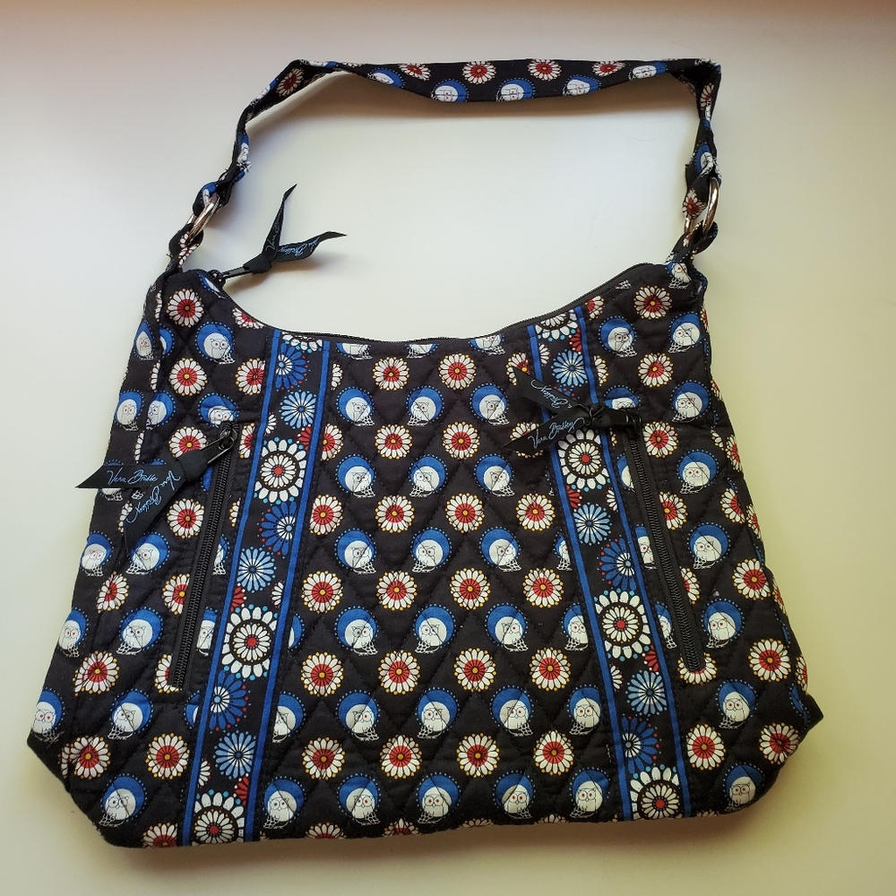 Vera Bradley "Lisa B" Purse in Night Owl, Black